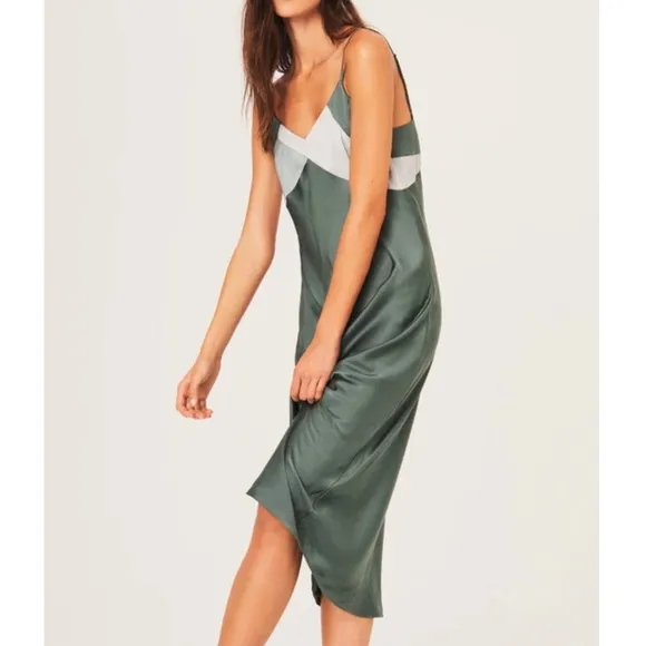 BA&amp;SH Colorblock Crew Dress in Jade, Size L