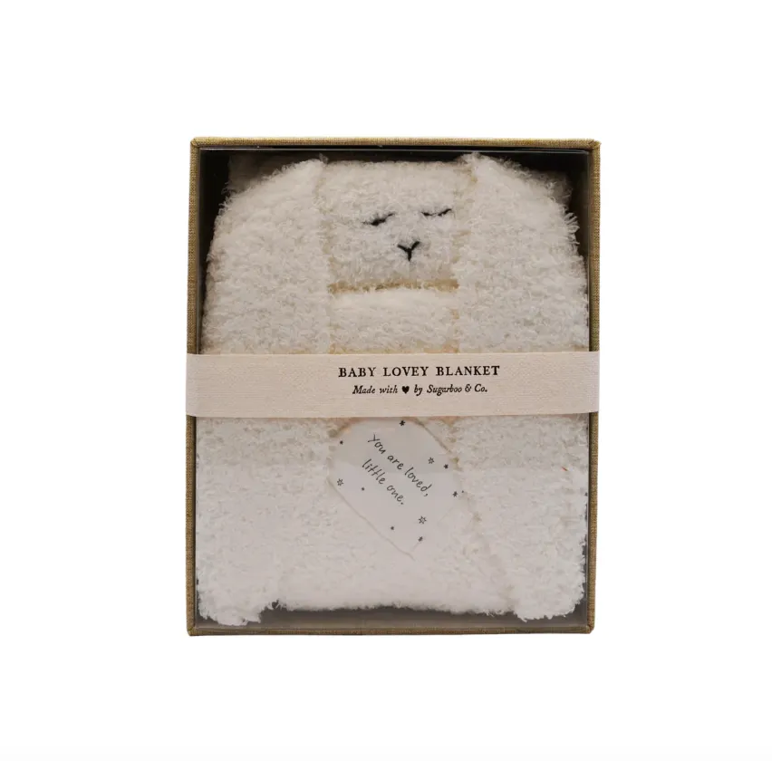 Baby Bunny Lovey Blanket - "You Are Loved, Little One"