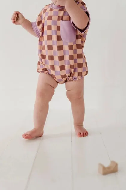 Baby Short Sleeve Colorblock Romper