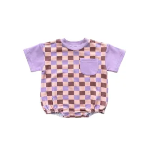 Baby Short Sleeve Colorblock Romper