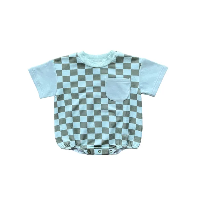 Baby Short Sleeve Colorblock Romper