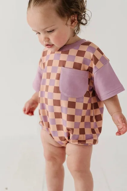 Baby Short Sleeve Colorblock Romper