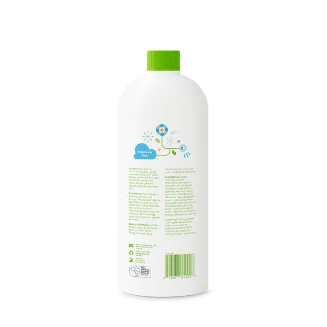 Babyganics foaming dish & bottle soap refill, 946ml, fragrance free