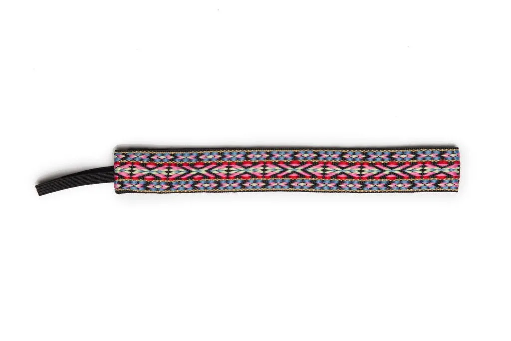 Banded Original Pink Red Geometric Headband 1404
