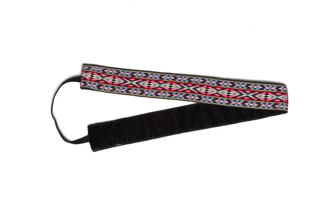 Banded Original Pink Red Geometric Headband 1404