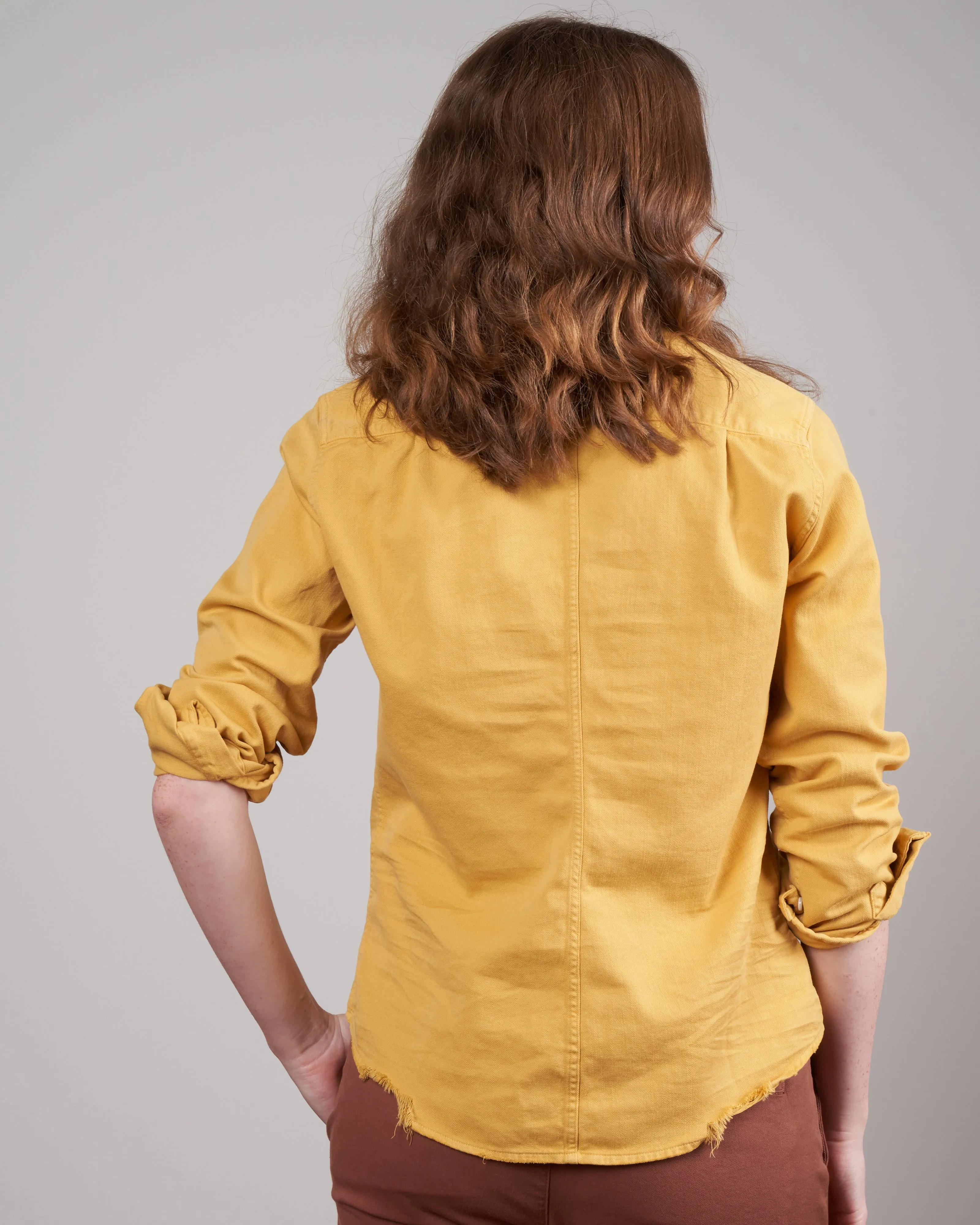 barry woven button up - vintage gold