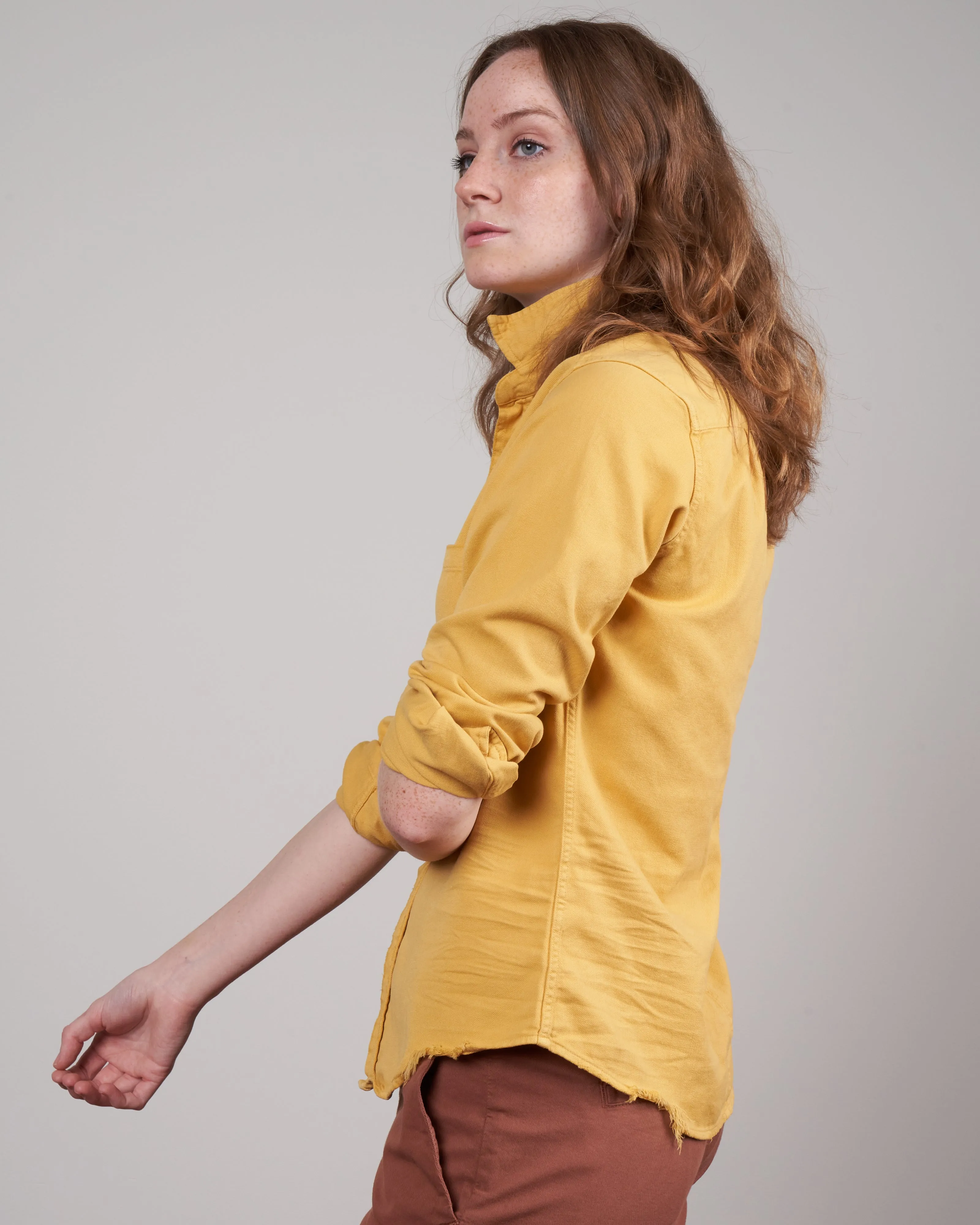 barry woven button up - vintage gold