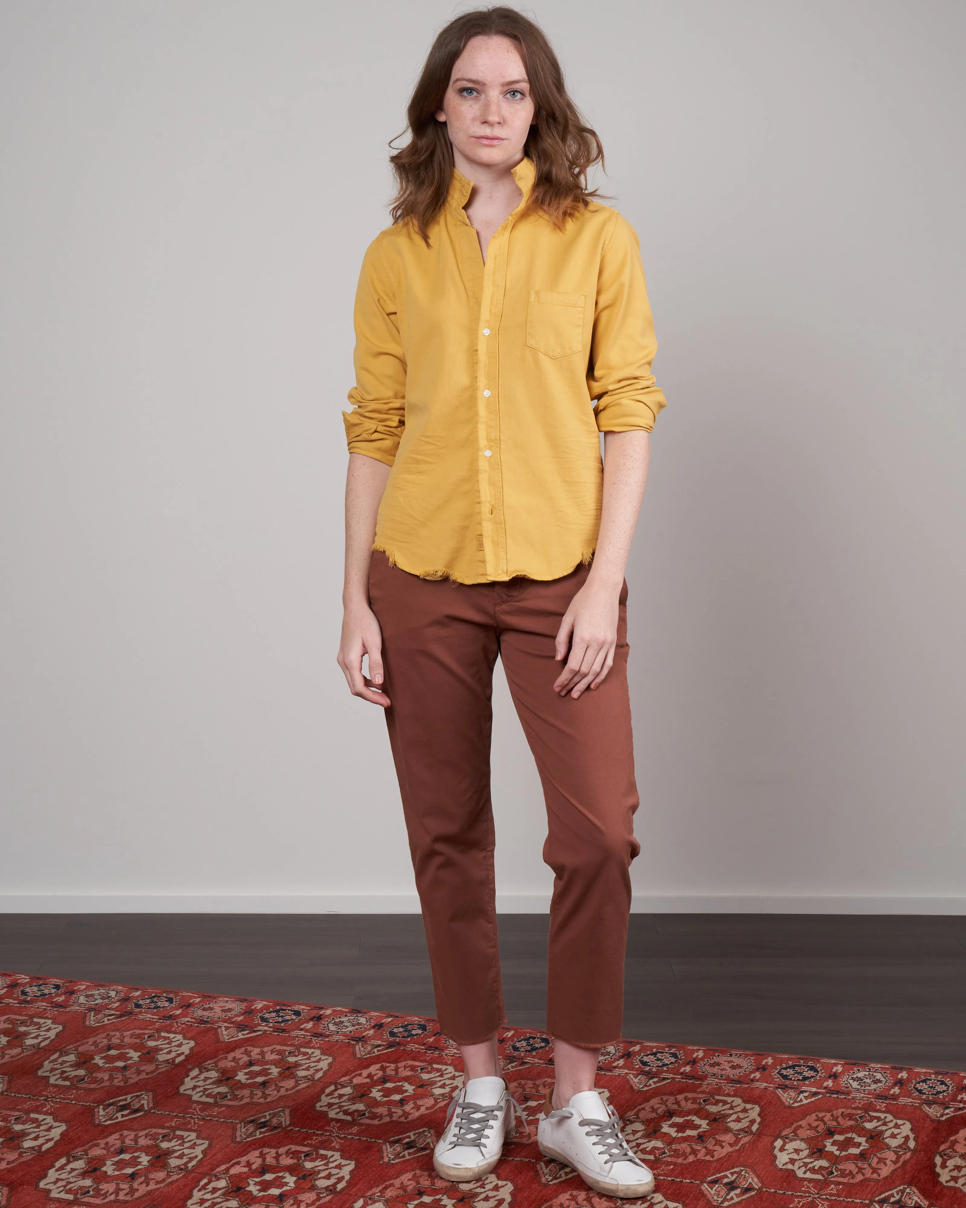 barry woven button up - vintage gold