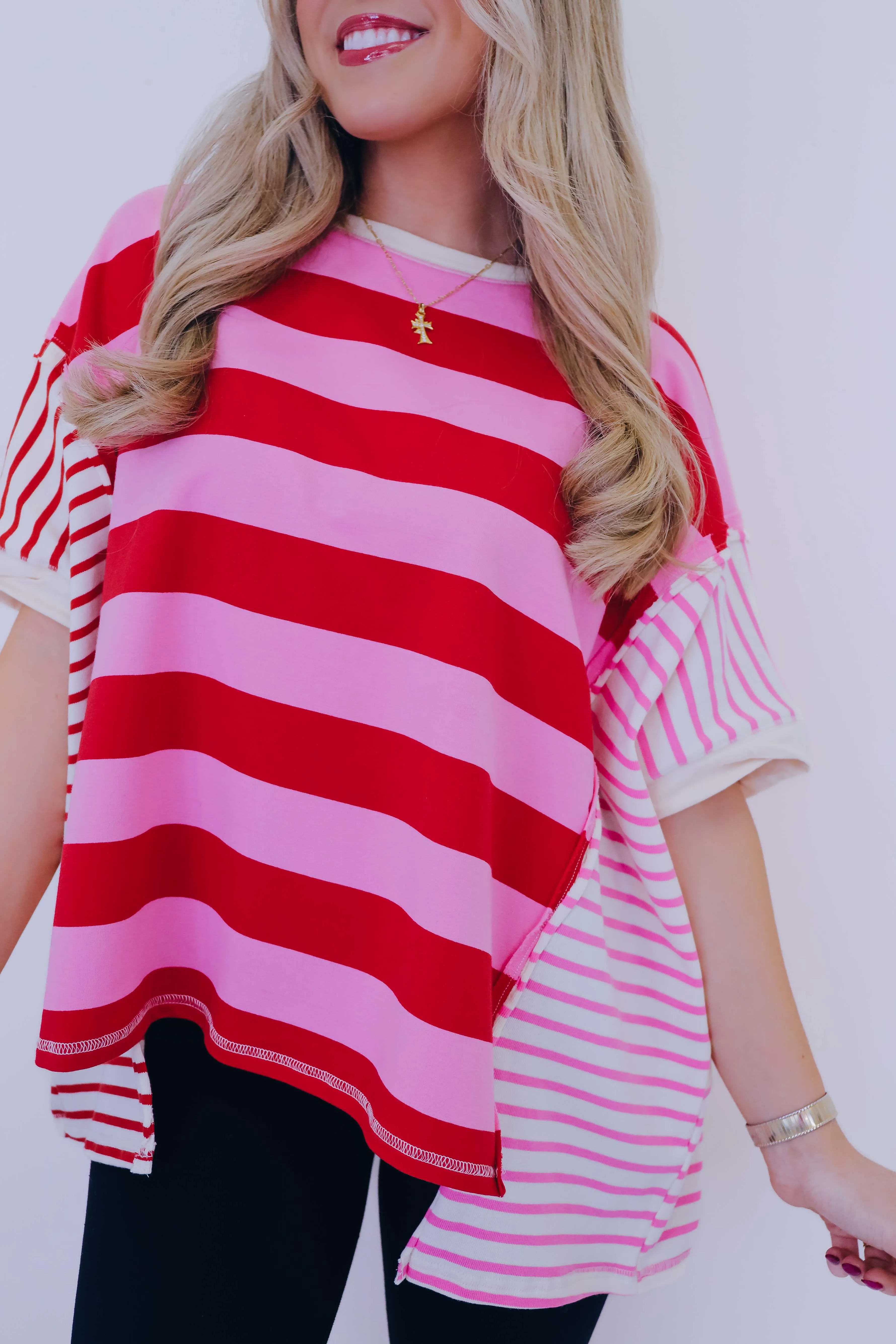Be Mine Colorblock Striped Top