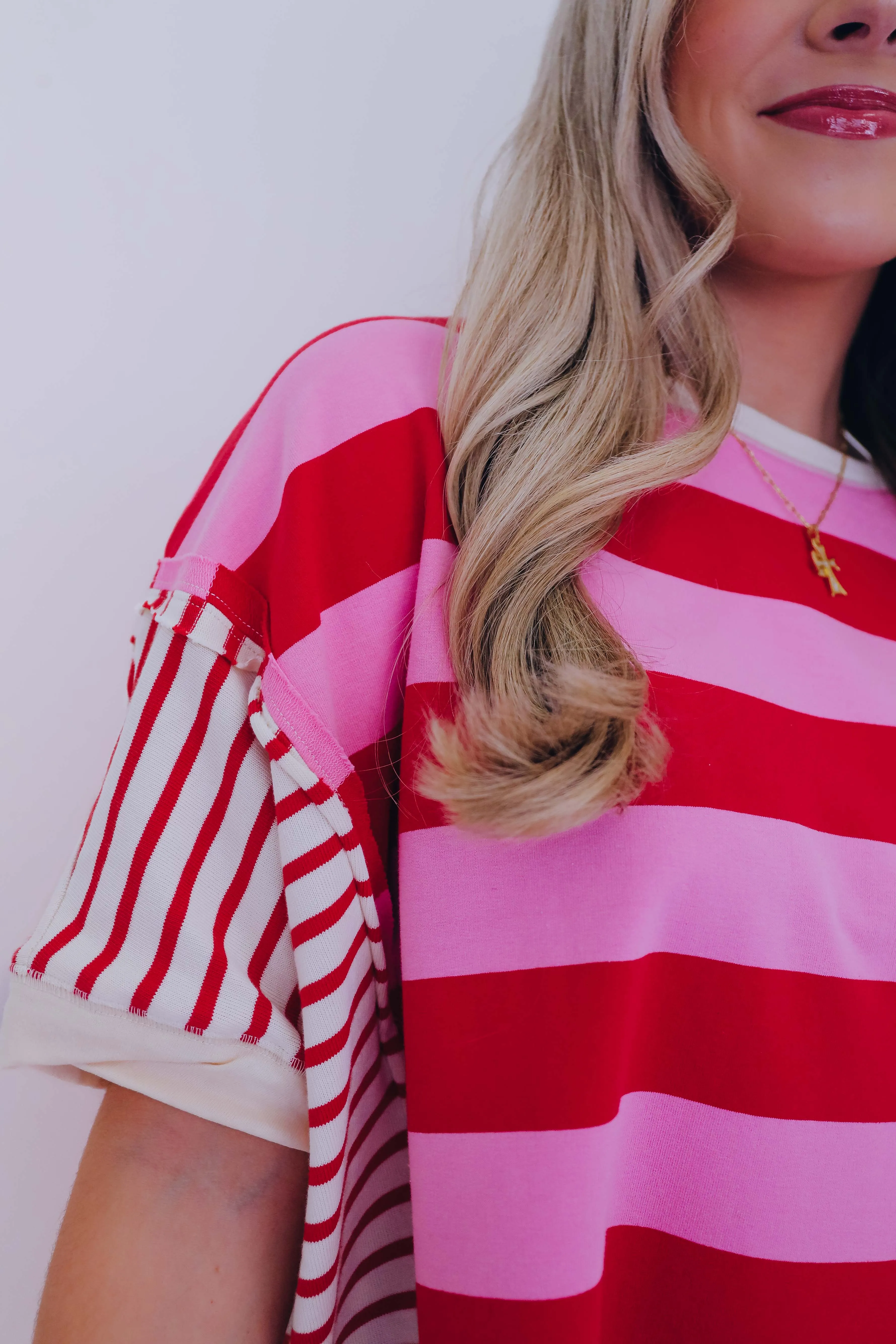 Be Mine Colorblock Striped Top