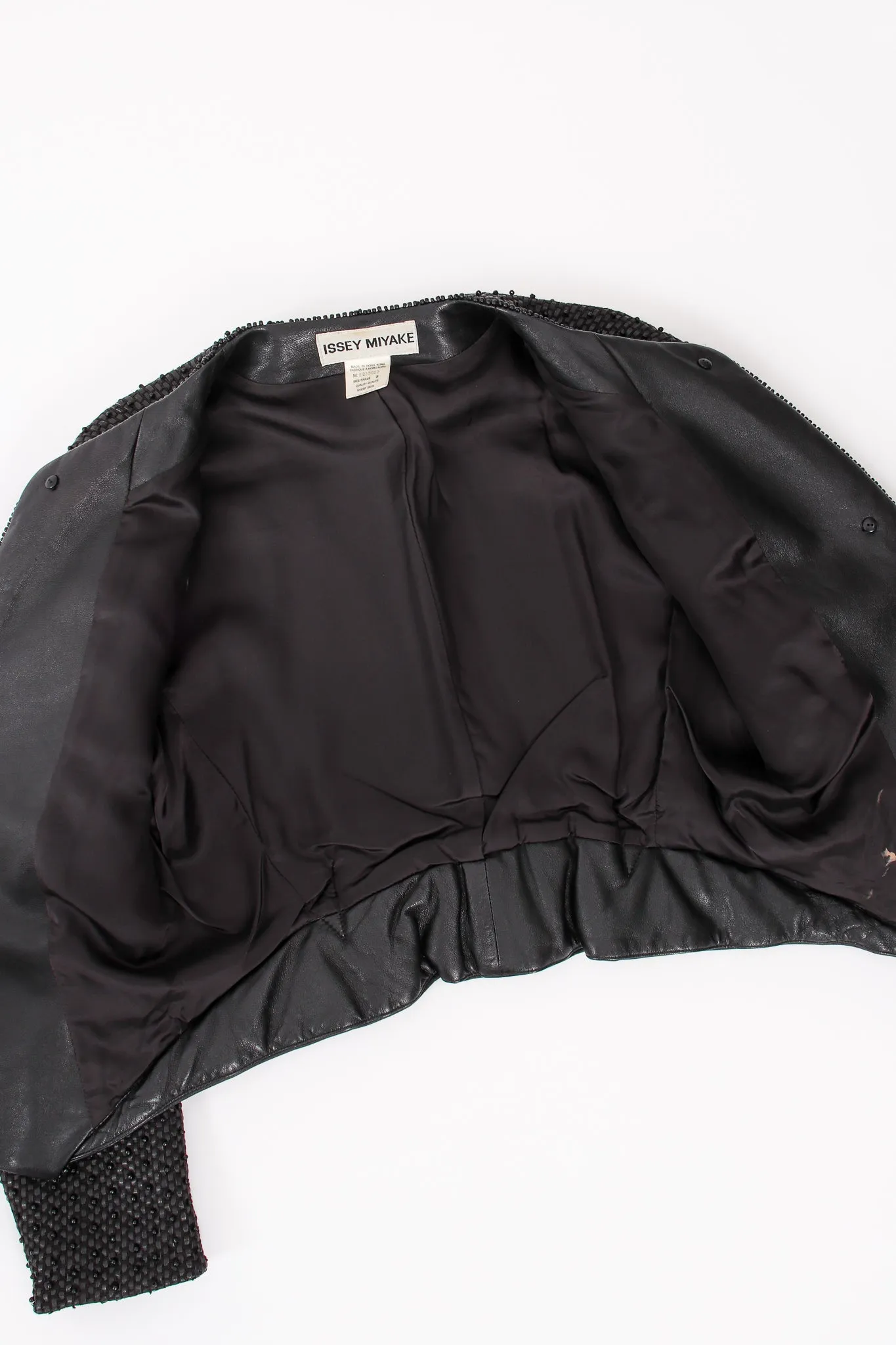 Beaded Woven Leather Jacket
