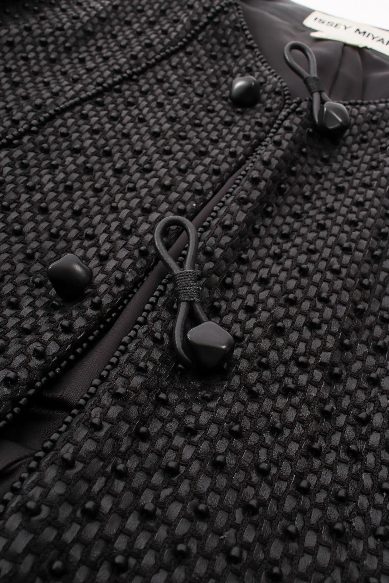 Beaded Woven Leather Jacket