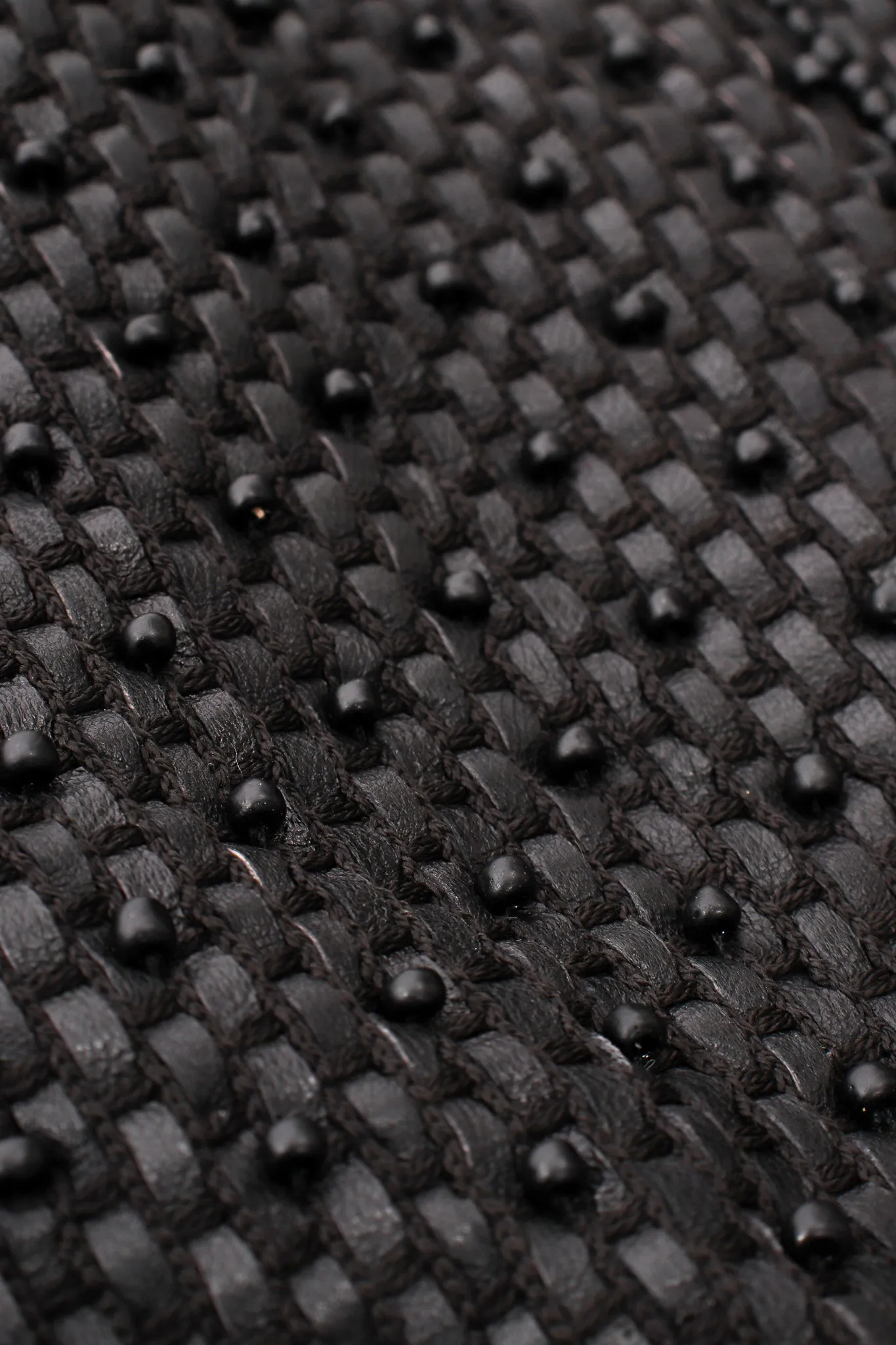 Beaded Woven Leather Jacket