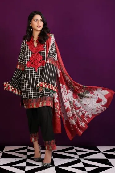 Beautiful designer woven dress for casual wear in black color # P2381