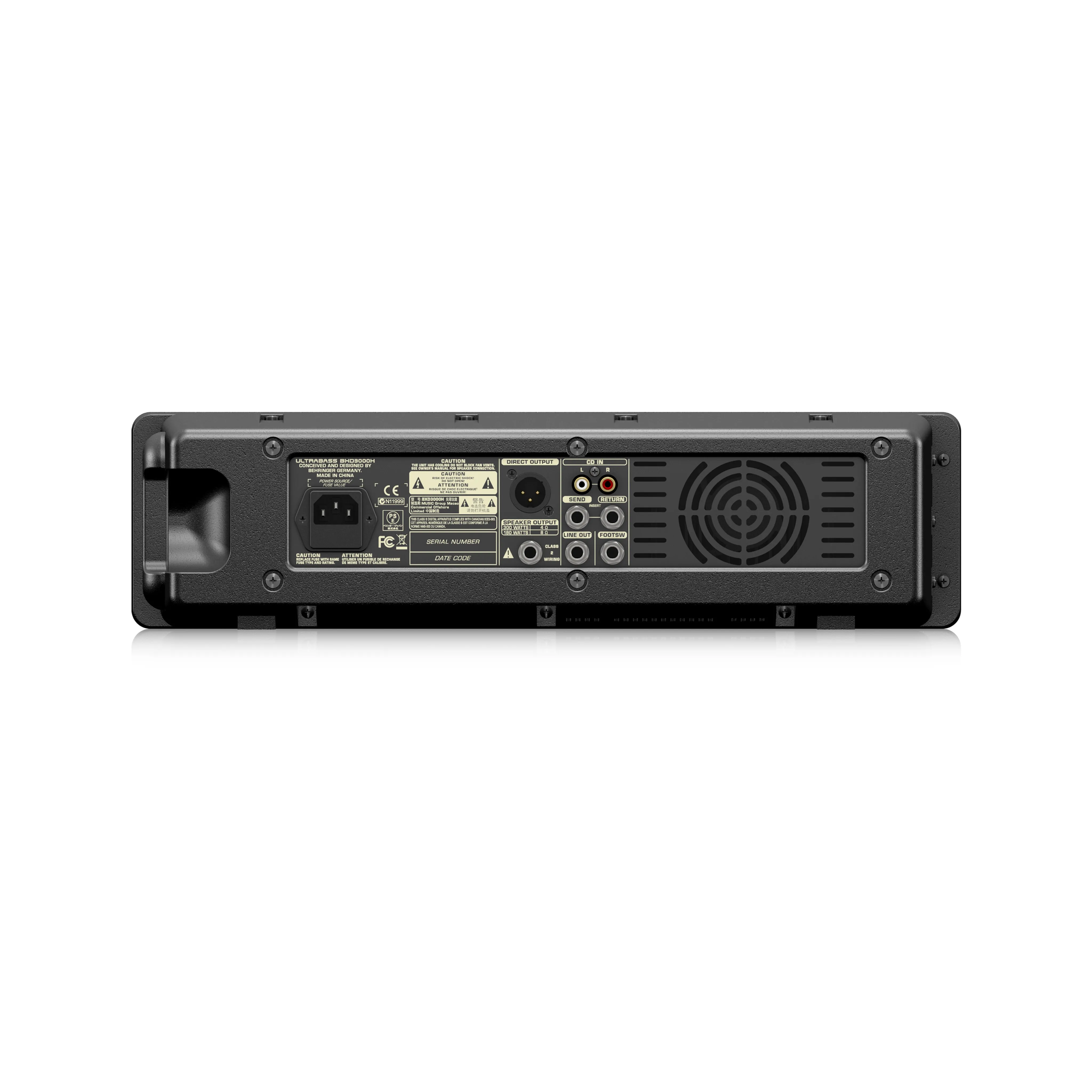 Behringer BXD3000H Ultrabass 300W 2-Channel 7-Band FBQ Equalizer Bass Amplifier Head