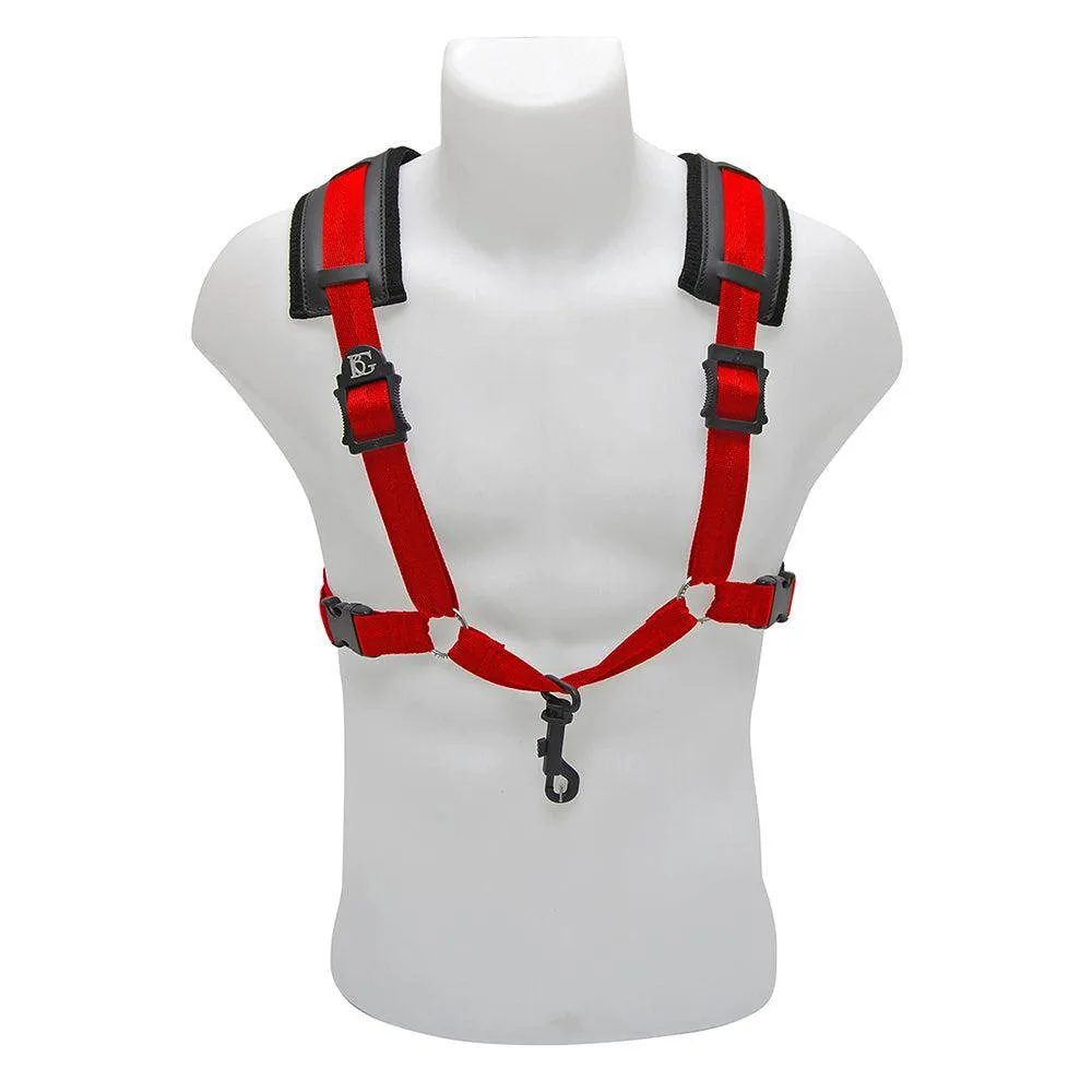 BG A and T Sax Comfort Harness Men XL ~ Red ~ Snap Hook