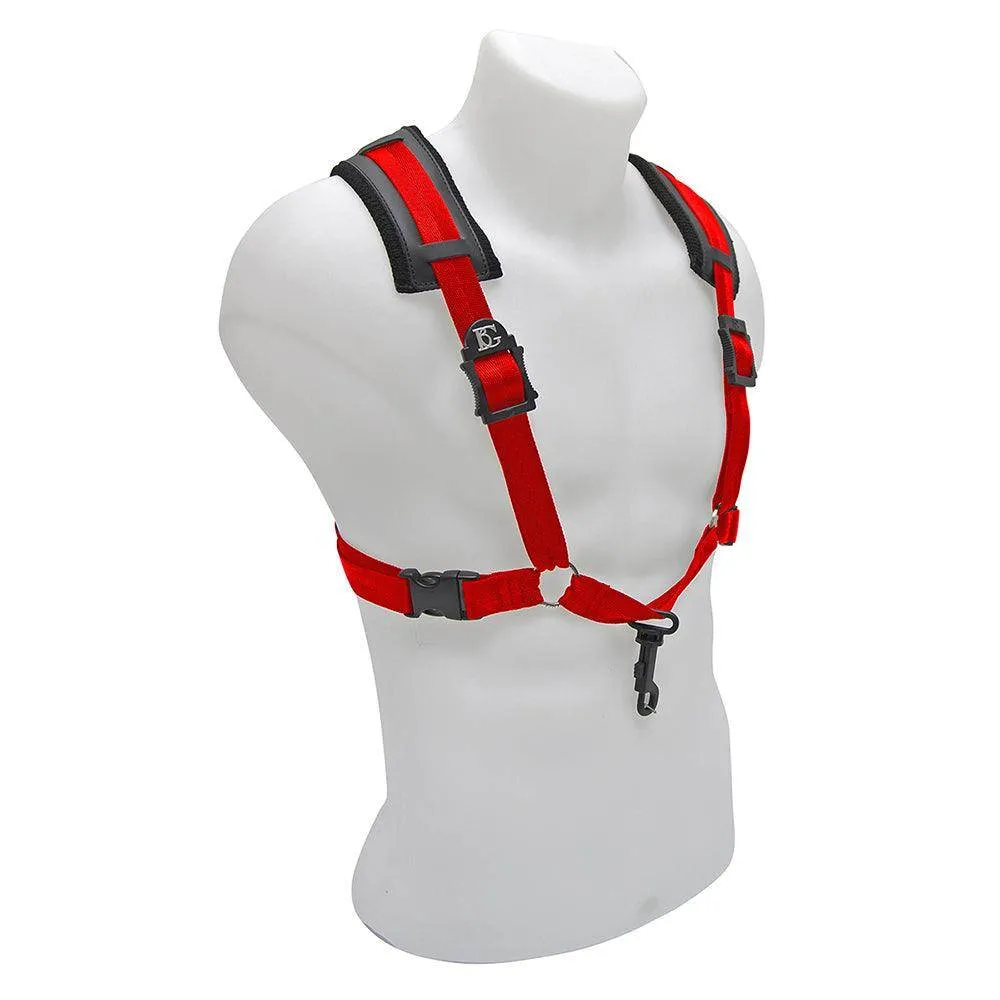 BG A and T Sax Comfort Harness Men XL ~ Red ~ Snap Hook