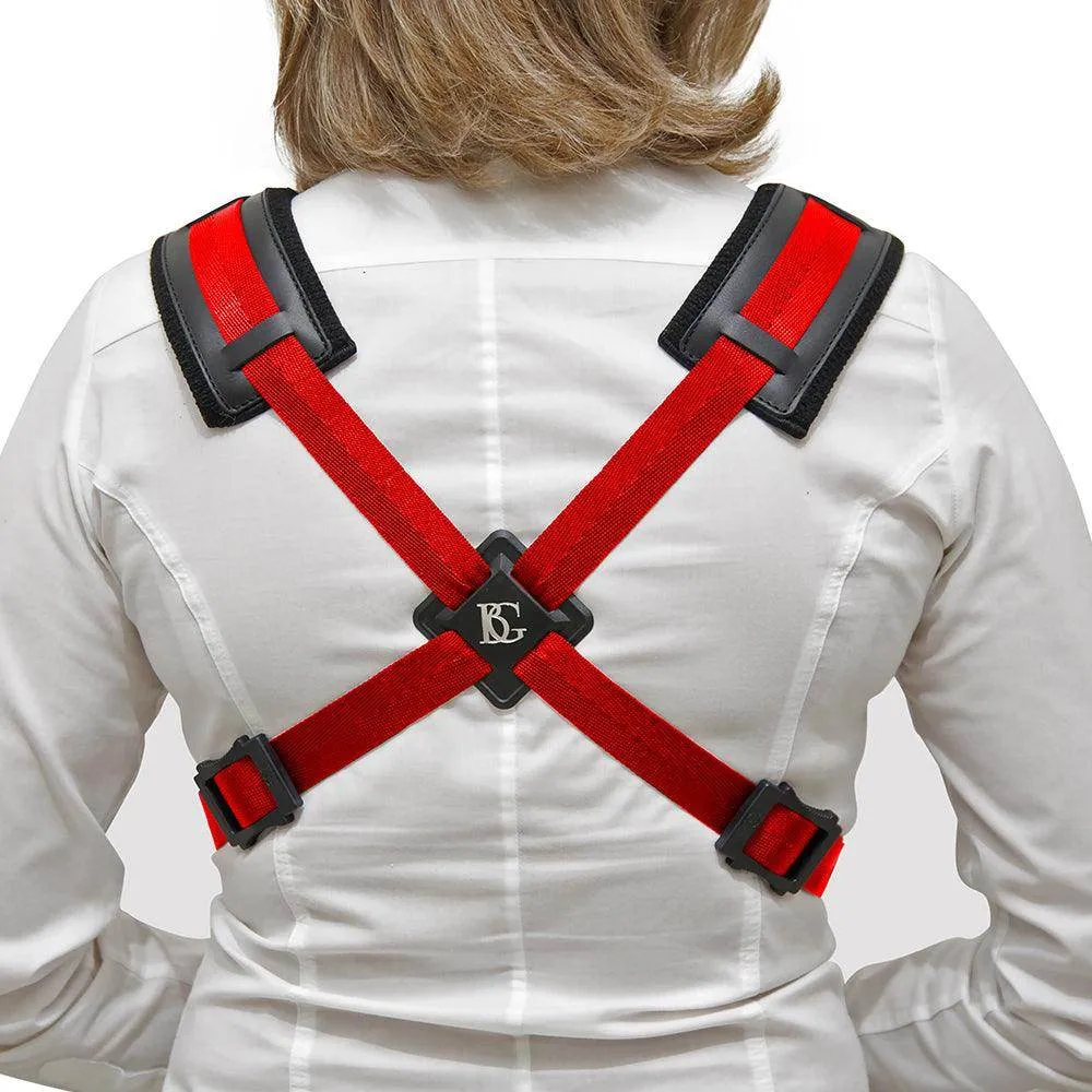 BG Alto, Tenor & Baritone Sax XL Womens Comfort Harness ~ Red ~ Metal Coated Hook