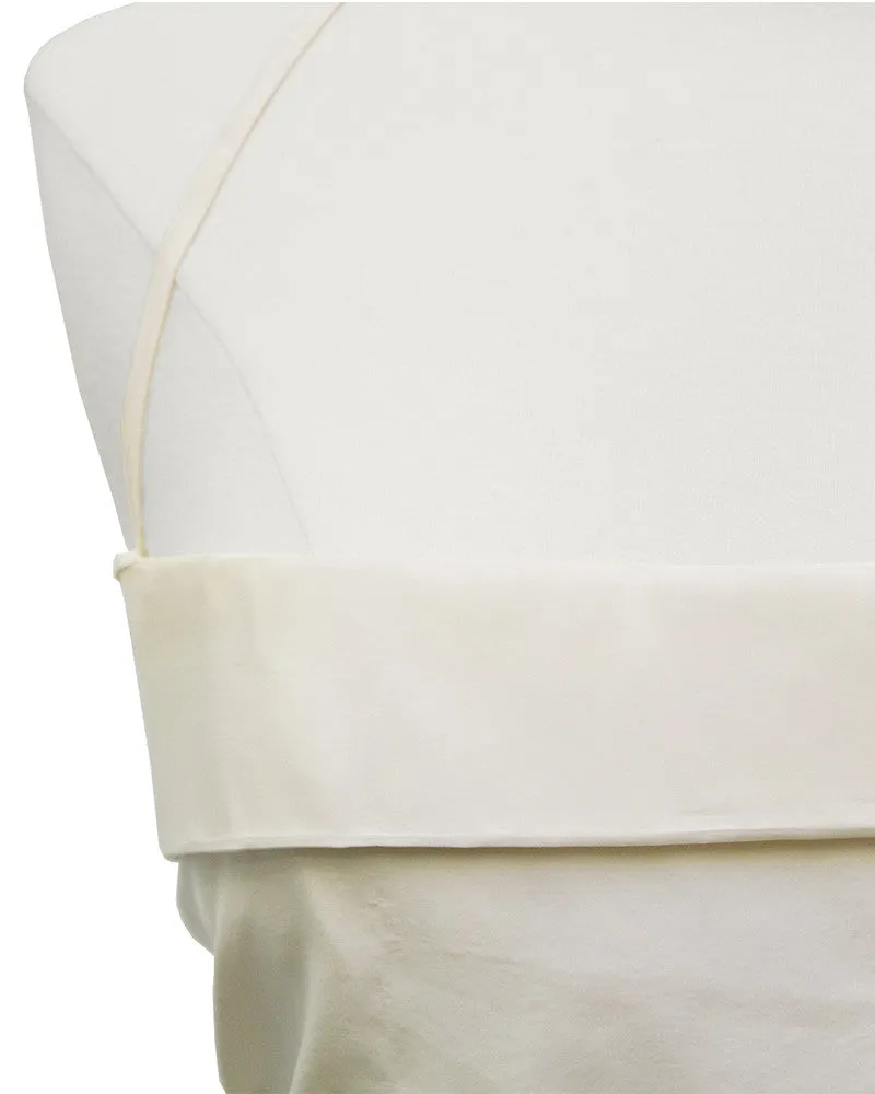 Black and Cream Silk Taffeta Strapless Gown