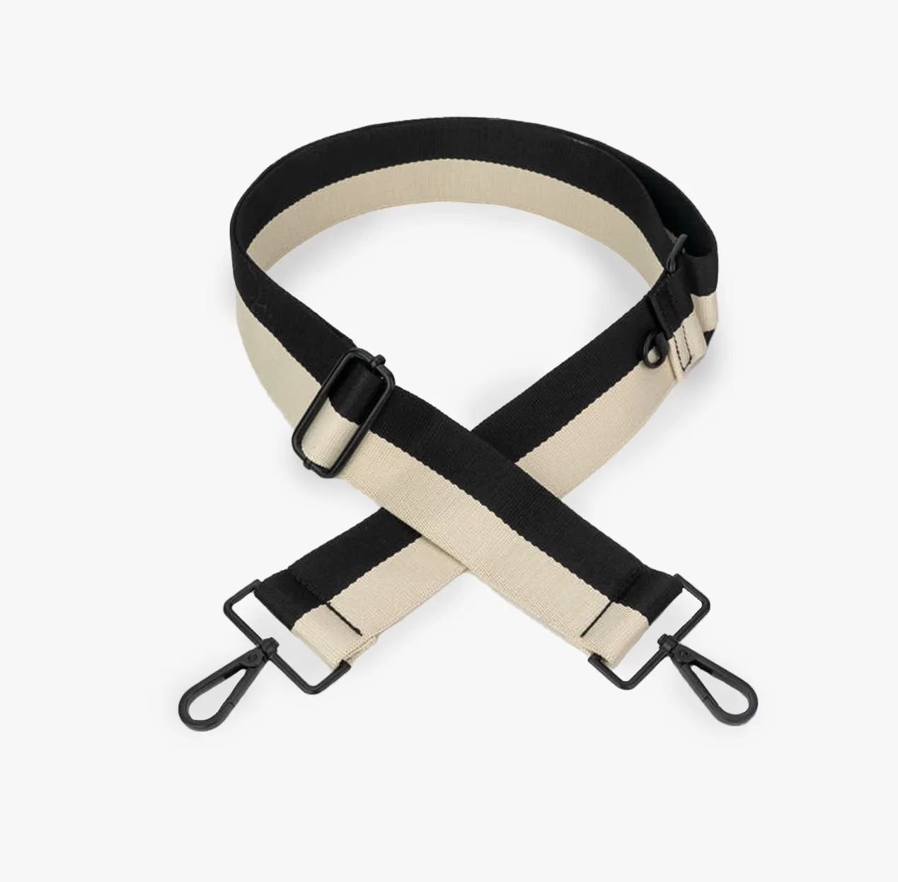 black   cream colorblock strap