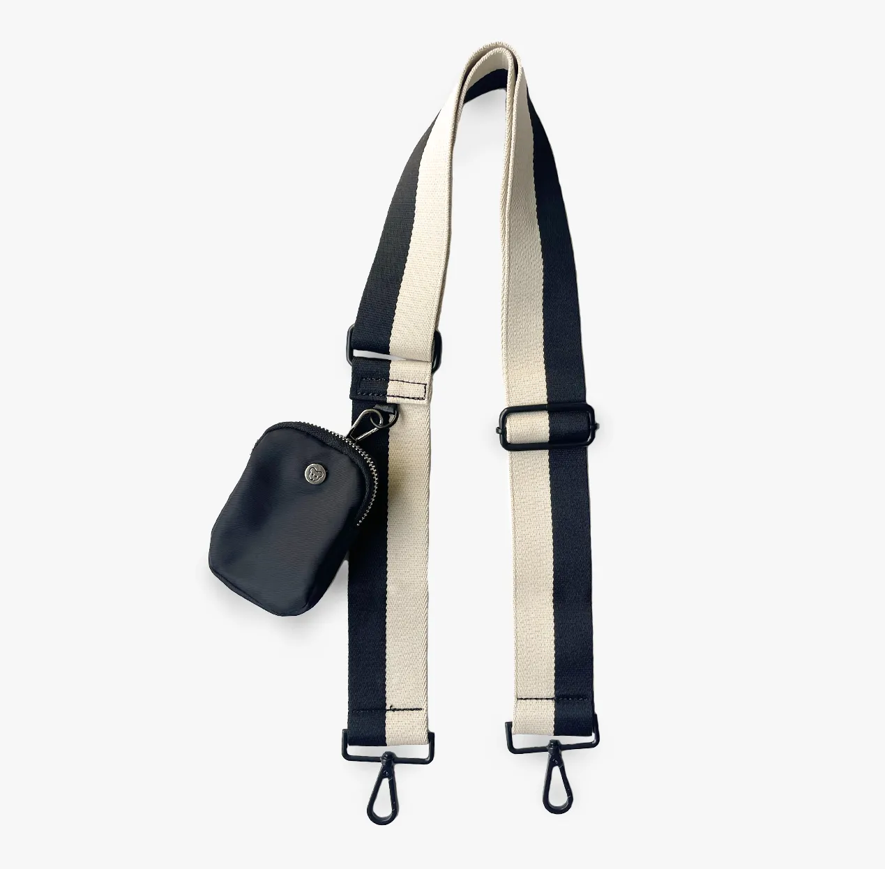 black   cream colorblock strap