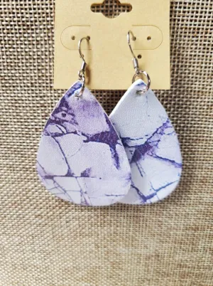 Blue Marble Earrings