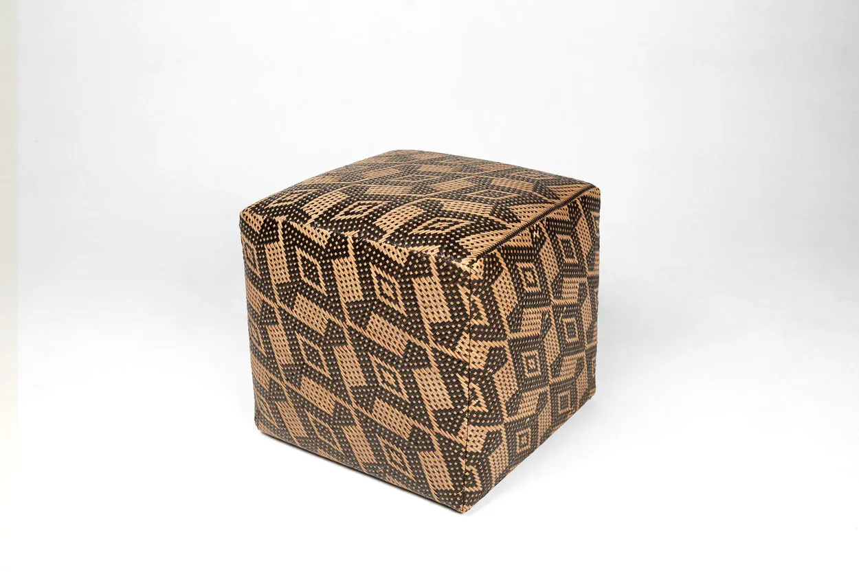 Borneo Mat Square Ottoman - Prism