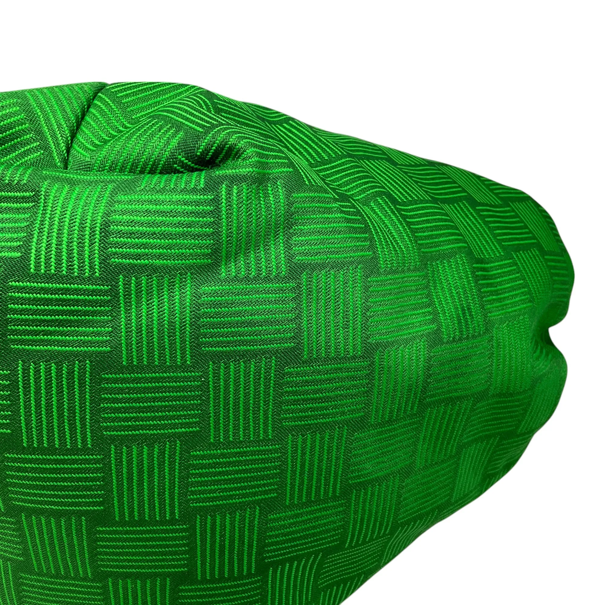 Bottega Veneta Green Jacquard Mini Double Knot Handbag