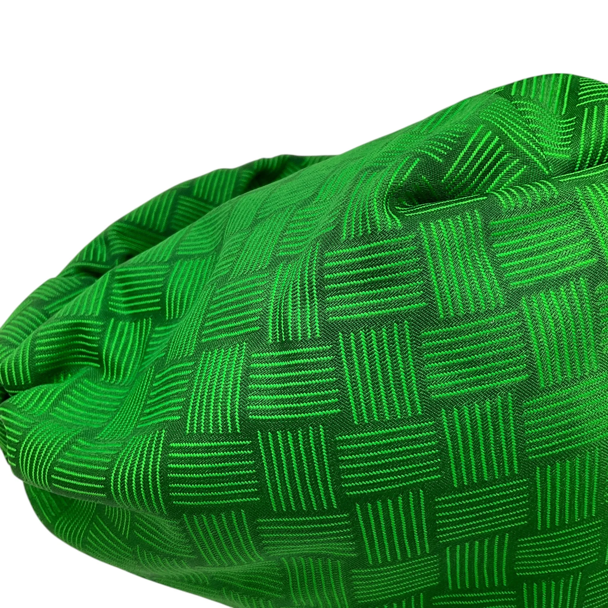 Bottega Veneta Green Jacquard Mini Double Knot Handbag