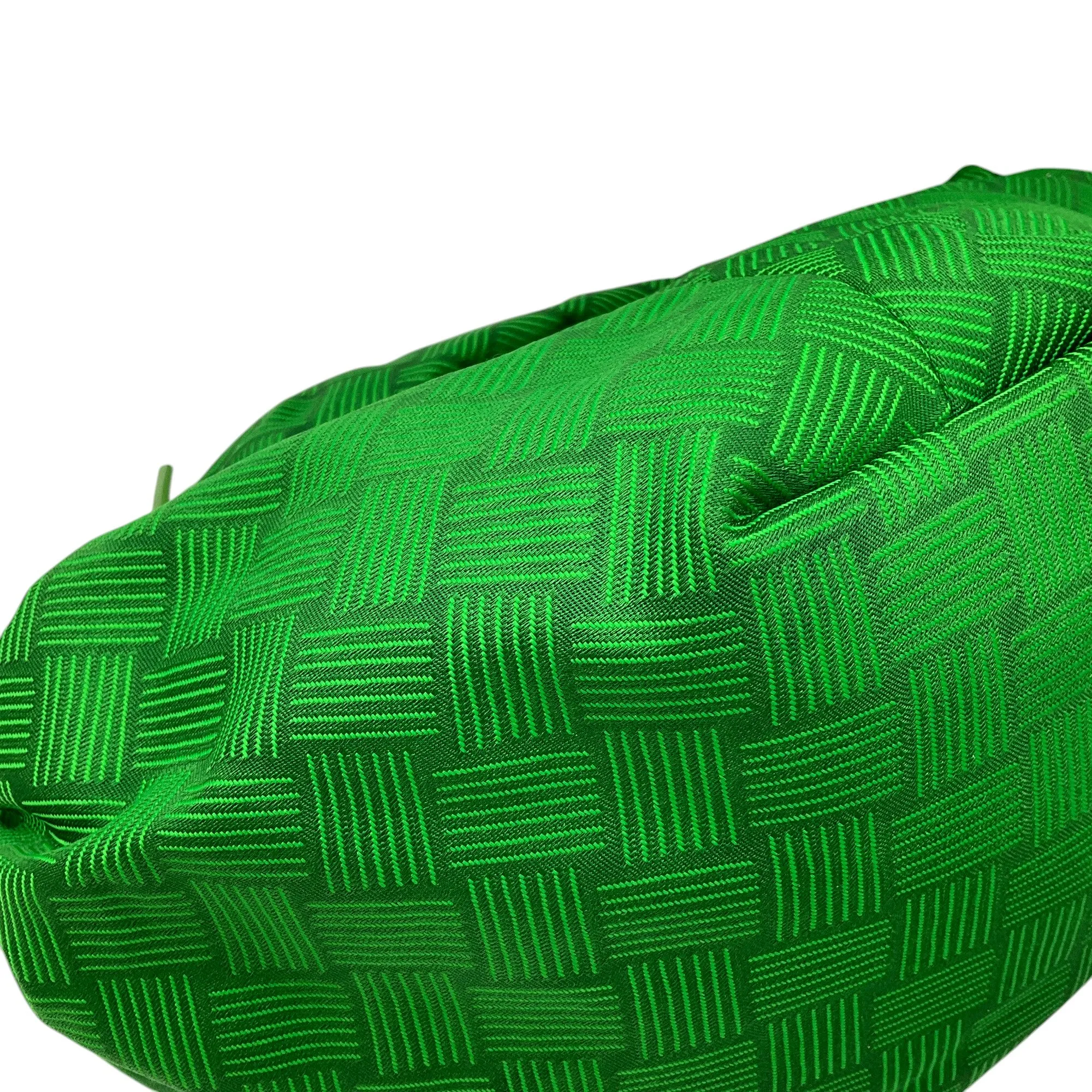 Bottega Veneta Green Jacquard Mini Double Knot Handbag