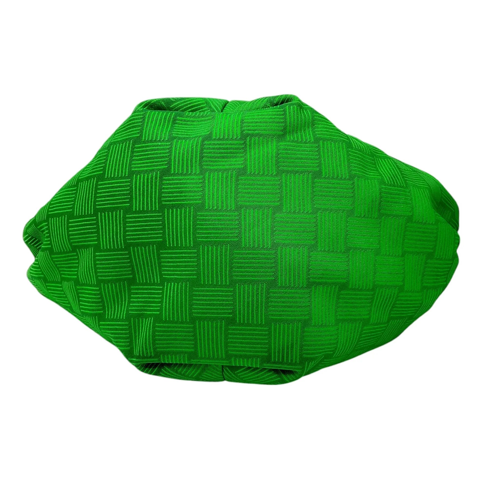Bottega Veneta Green Jacquard Mini Double Knot Handbag