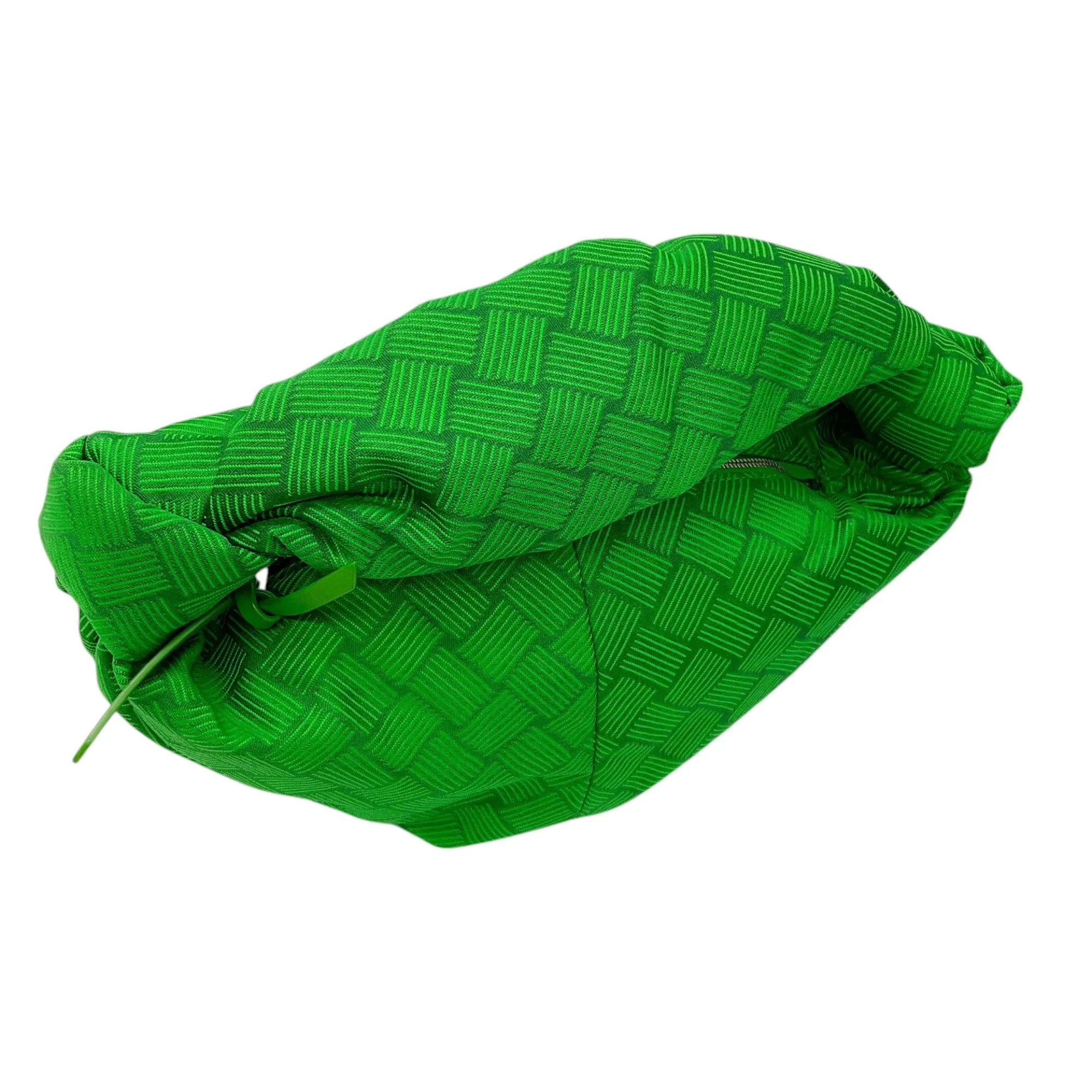 Bottega Veneta Green Jacquard Mini Double Knot Handbag