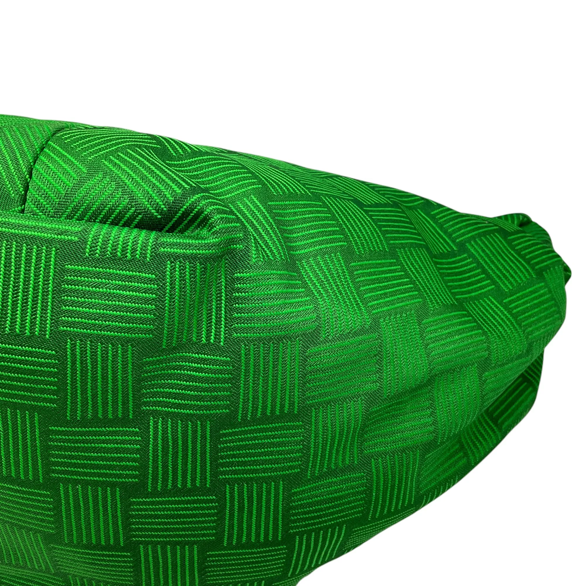Bottega Veneta Green Jacquard Mini Double Knot Handbag