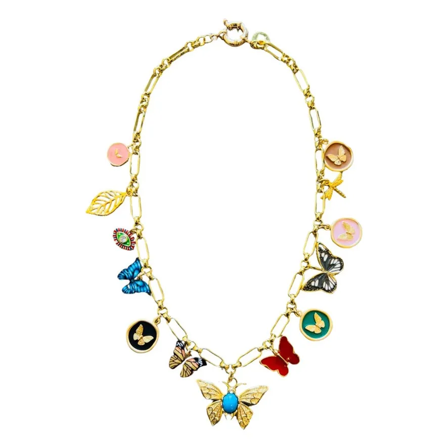 Butterflies Charm Necklace