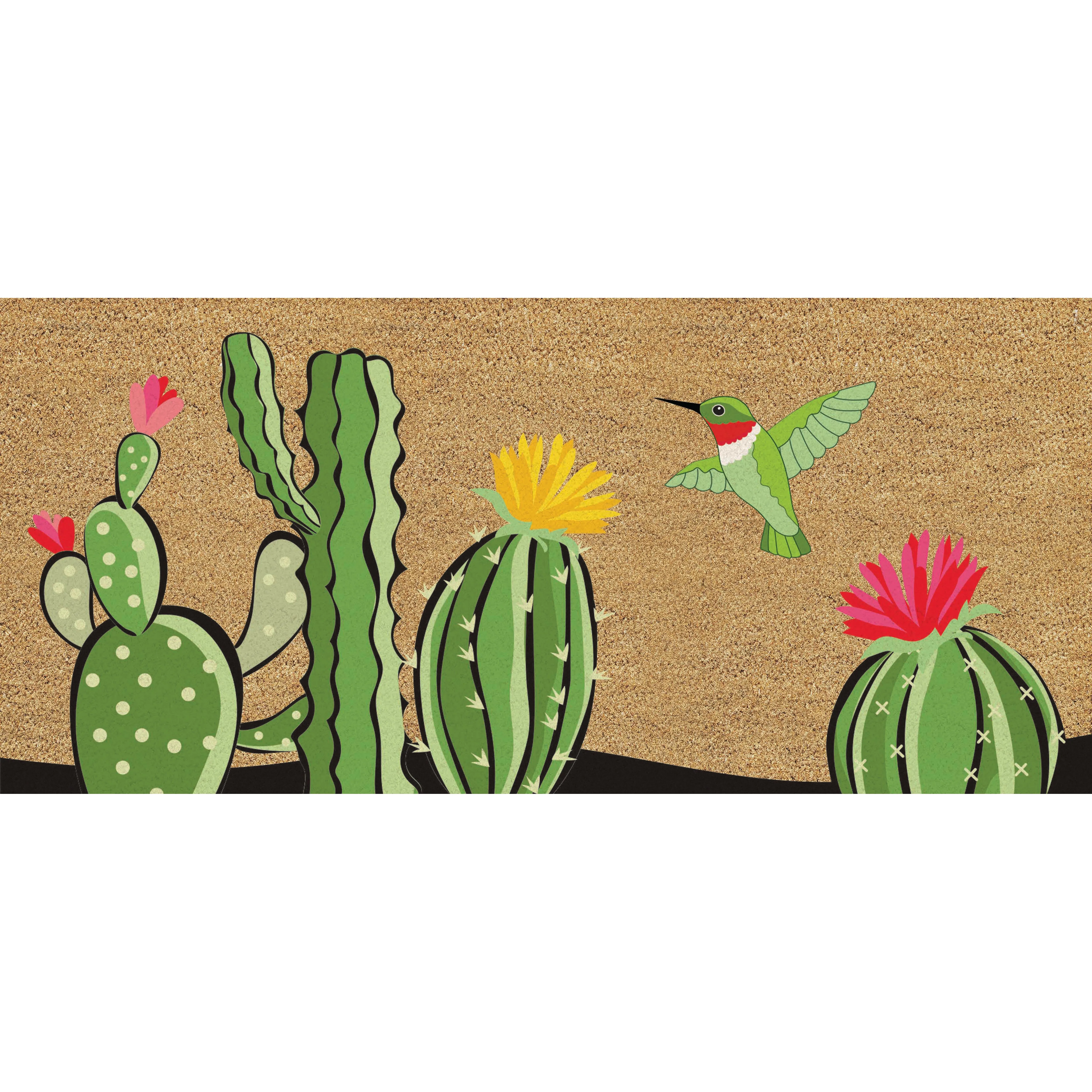 Cactus Flocked Coir Sassafras Switch Mat,2rmc1359s