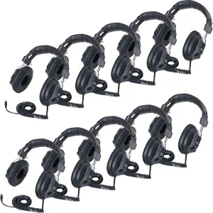 Califone 3068AV-10L Switchable Headphones Classpack