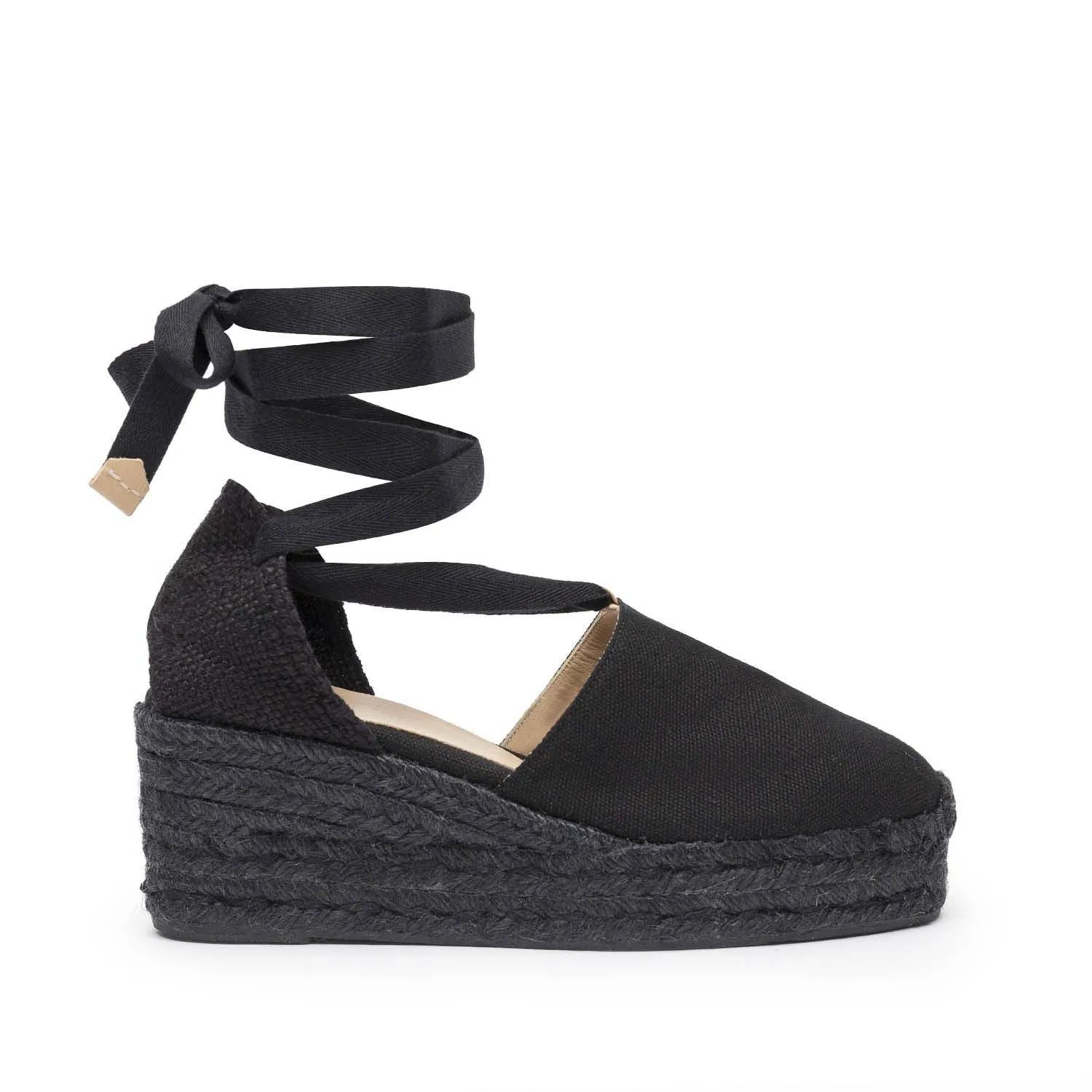 CAMPESINA COLORBLOCK ALPARGATA CU„A LONA NEGRO 6,5CM