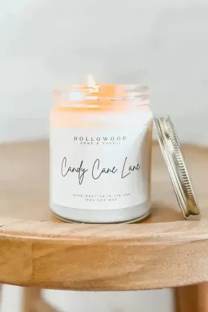 Candy Cane Lane Holiday Candle