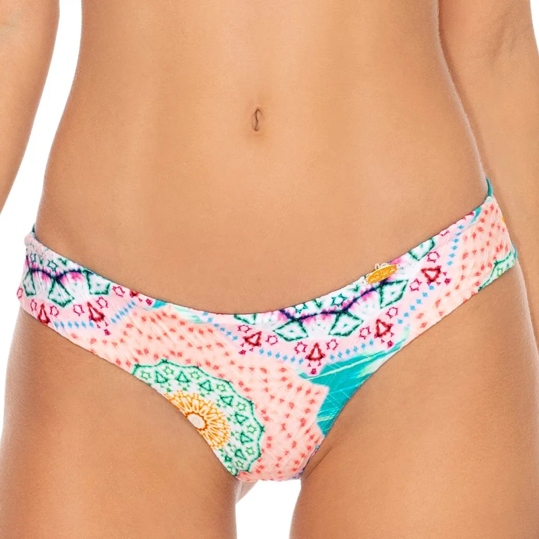 CARIBBEAN KISSES - Wavey Ruched Back Brazilian Bottom