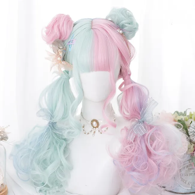 Carrousel colorblock wig YC21991