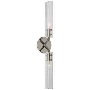 Casoria 23" Linear Sconce in Polished Nickel with Clear Glass