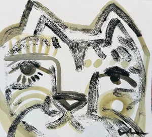 Cat Face 2 - 9.5 x 11
