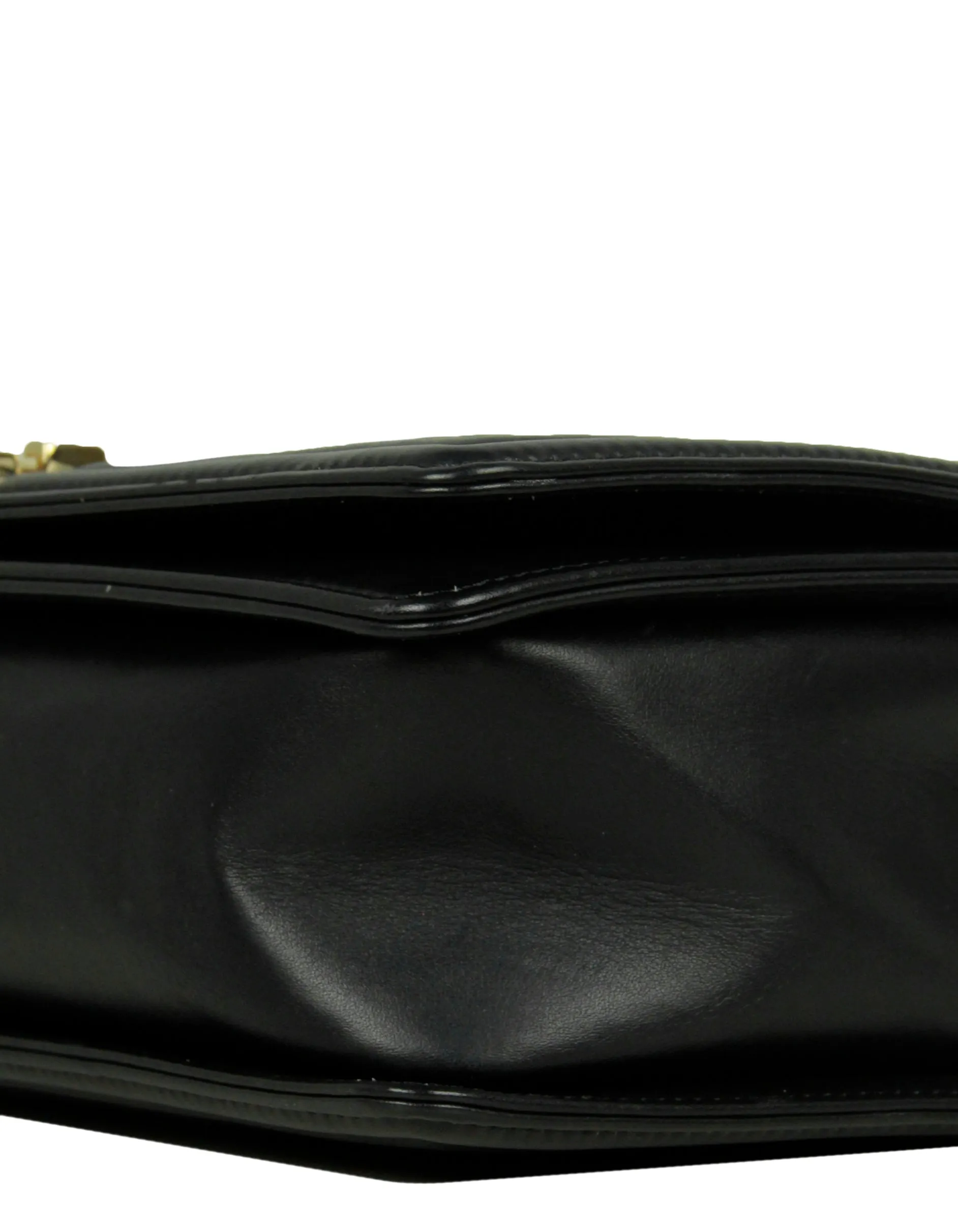 Chanel Black Chevron Lambskin Leather New Medium Boy Bag