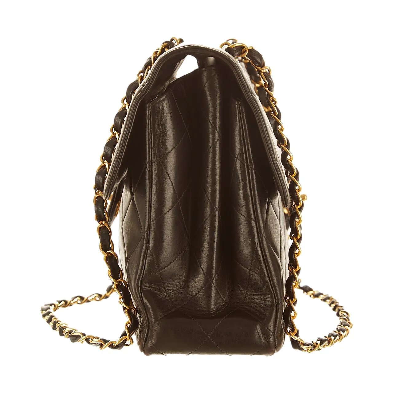 Chanel Black Double Sided Jumbo Chain Shoulder Bag