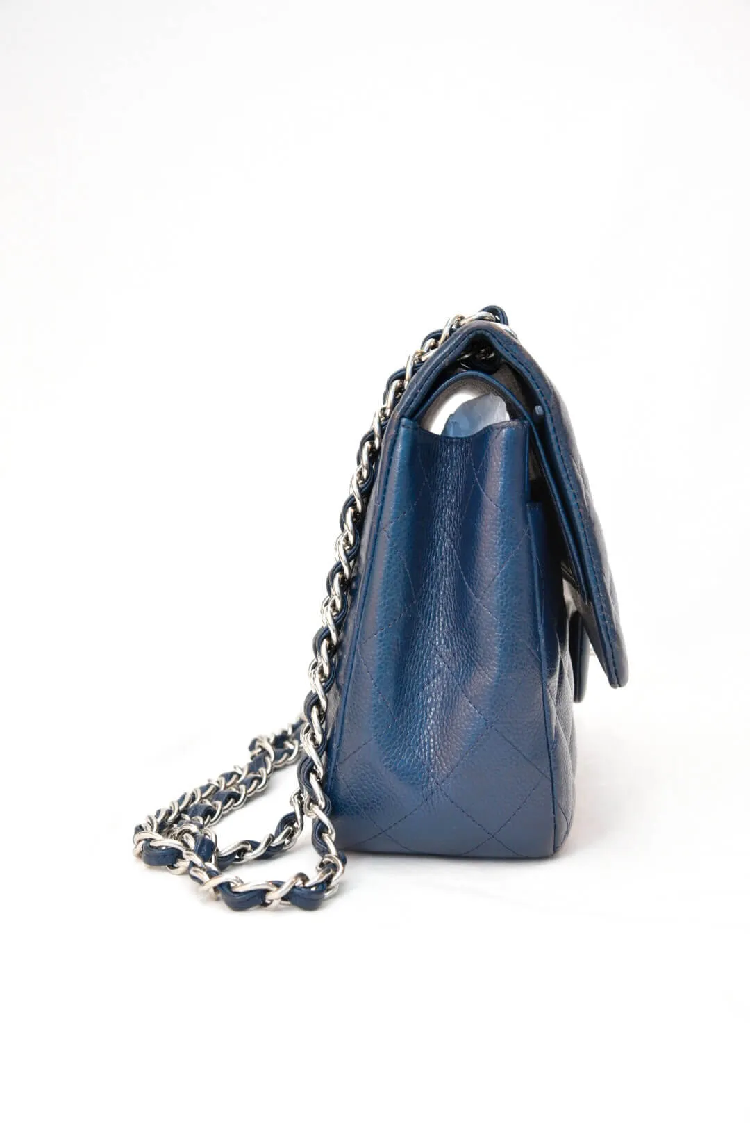 Chanel Classic Jumbo Double Flap Quilted Caviar Bag