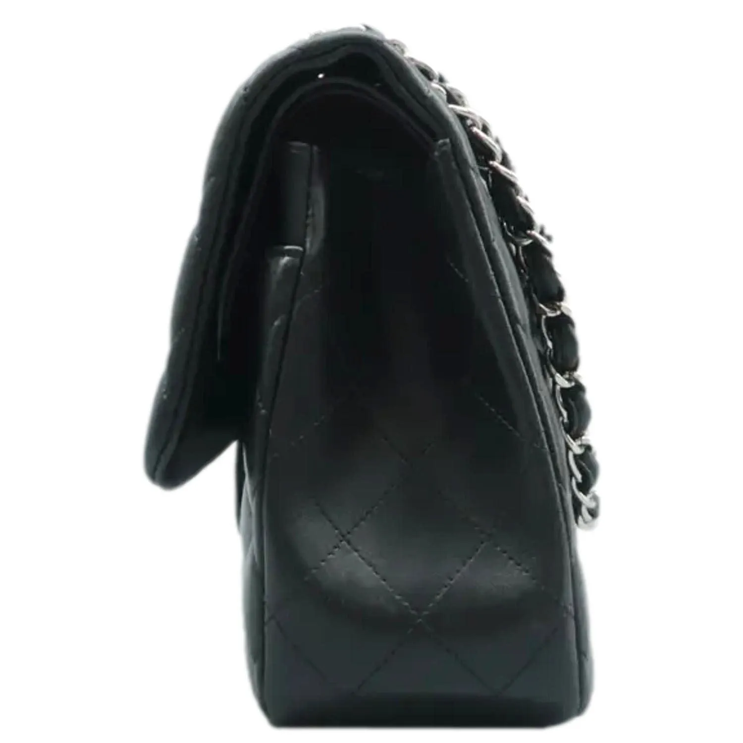 CHANEL Jumbo Classic Double Flap Quilted Leather Shoulder Bag Black