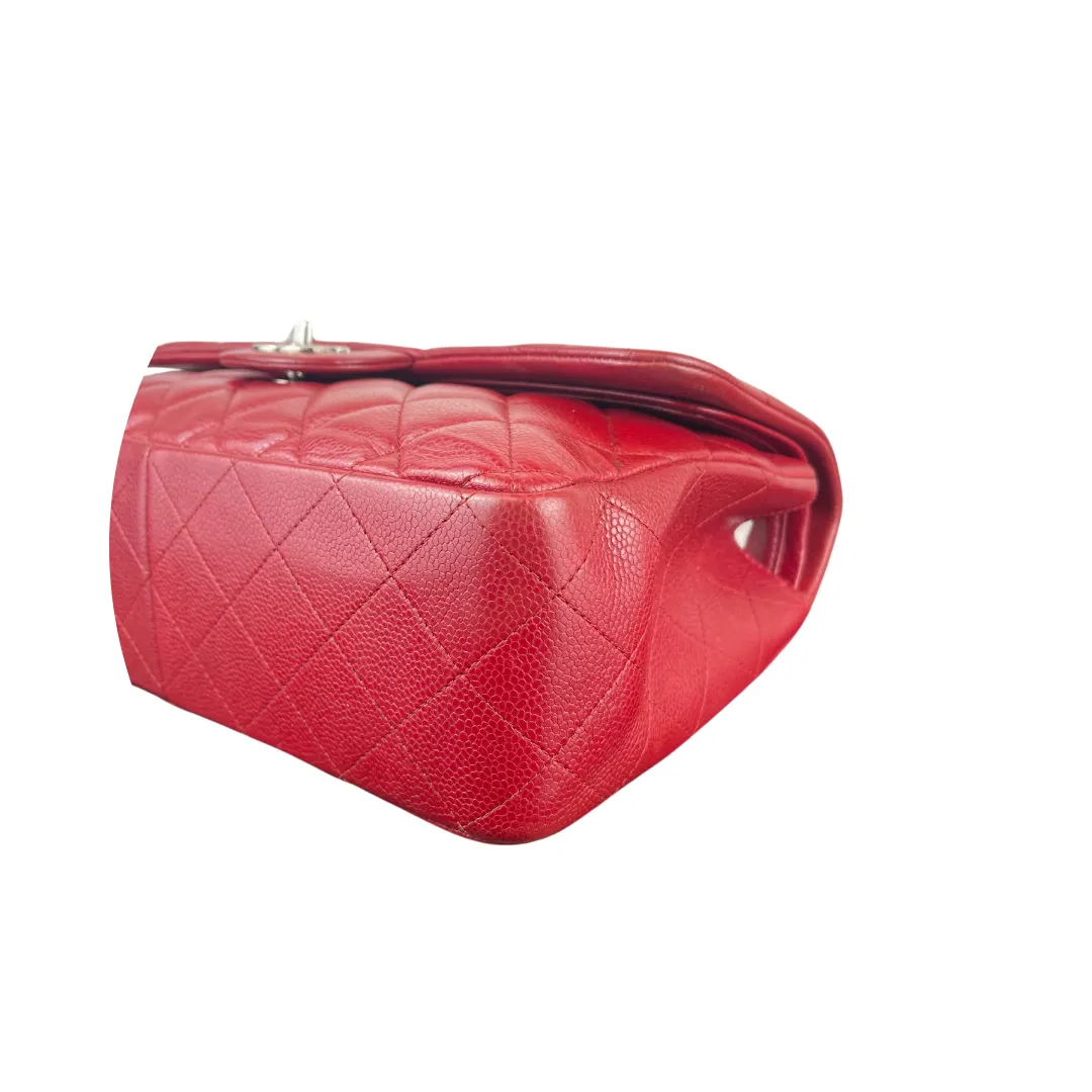 Chanel Red Caviar Classic Jumbo Double Flap