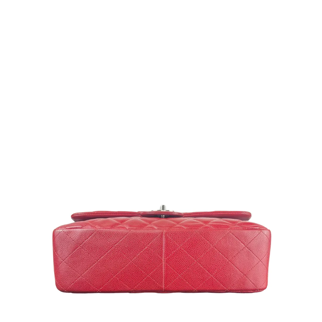 Chanel Red Caviar Classic Jumbo Double Flap