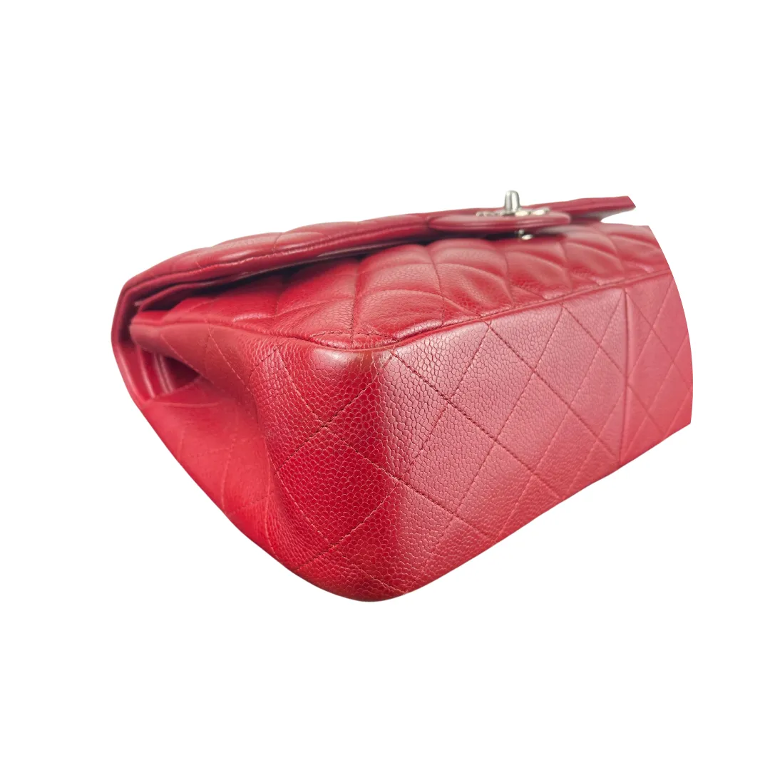 Chanel Red Caviar Classic Jumbo Double Flap