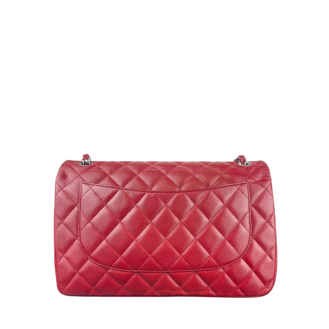 Chanel Red Caviar Classic Jumbo Double Flap